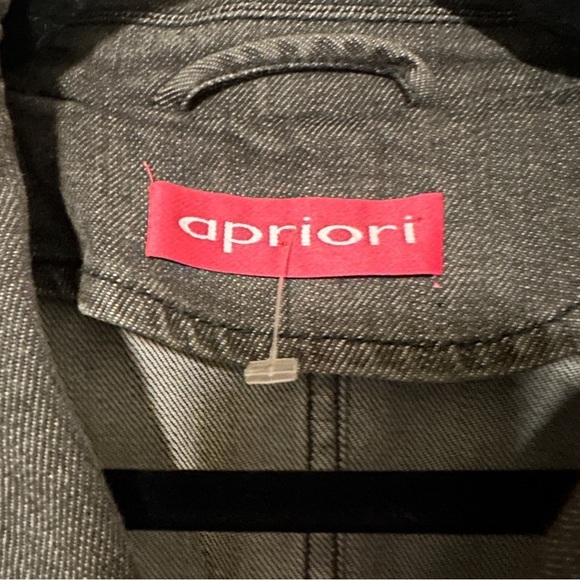 Apriori By Escada Denim fur stim Y2K pink bows Jacket Size 6 - Picture 2 of 7